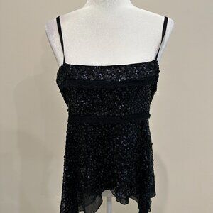 Pinko Navy Blue Sequin Top